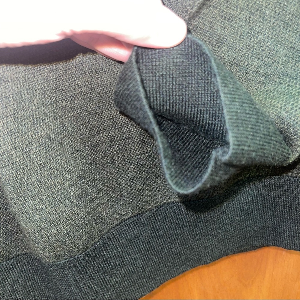 Brooks Brothers Extra Fine 100% Merino Wool 1/4 Zip Sweater Olive Green - Picture 7 of 10